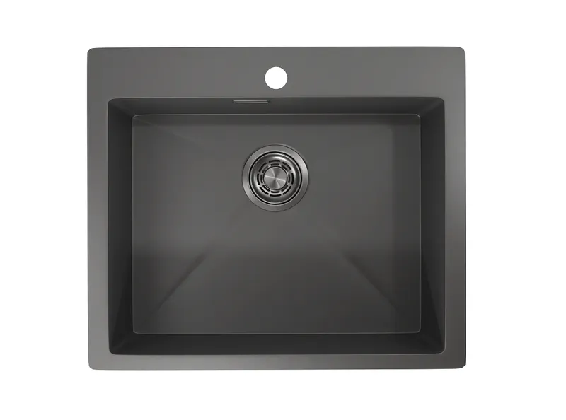 5951, ГРАФИТ МАТОВЫЙ, стальная кухонная мойка
